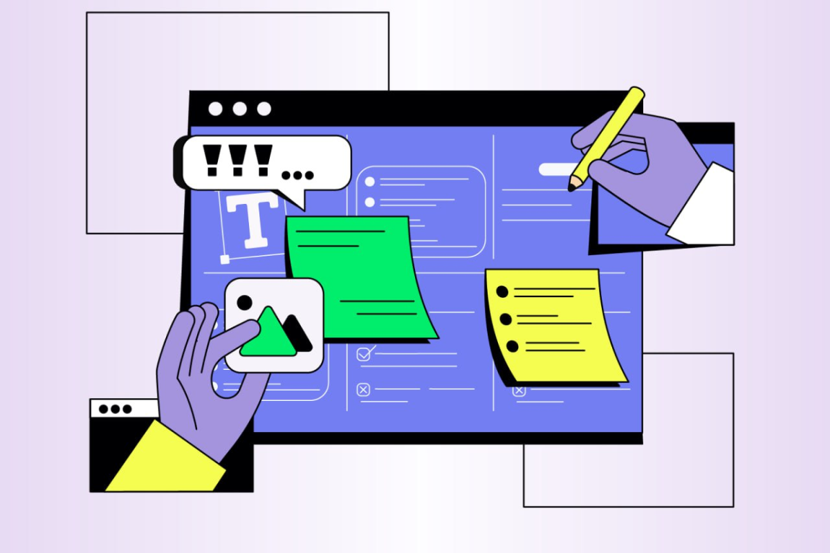 A visual illustration of how to include interactive forms in the User Interface design.